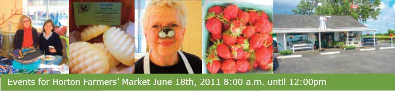 Events for Horton Farmers’ Market June 18th, 2011