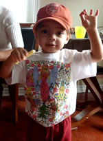 Jacksen Wearing A Doodle Art